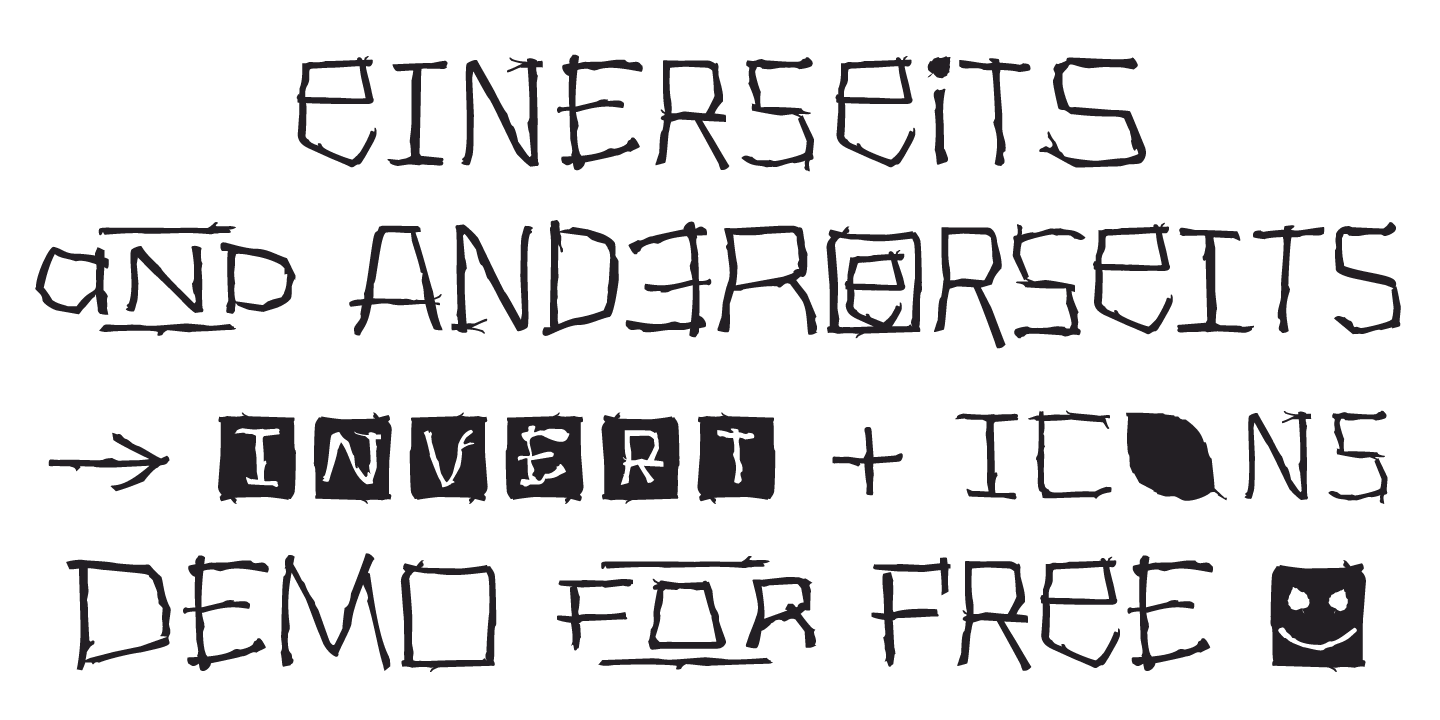 TWIGS 4 kids Andererseits Font preview